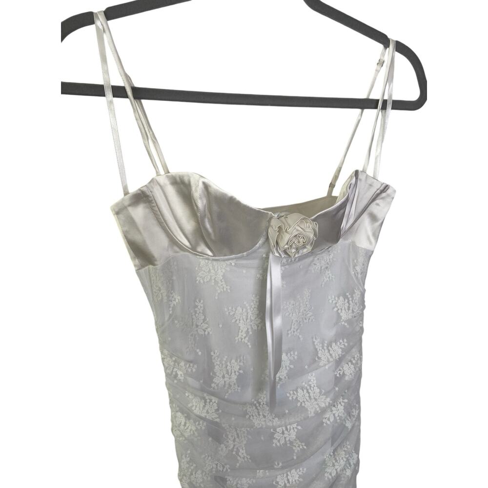 Majorelle Leonie Floral Lace Rosette Maxi Bridal Wedding Coquette Cocktail S - Picture 6 of 13